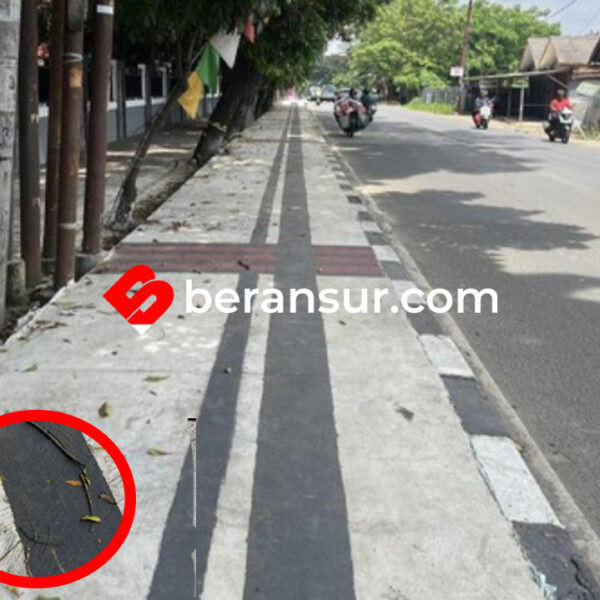 Polemik “Guiding Block” di Tangsel Dicat Kuning, Setelah Viral Berubah Menjadi Abu-abu