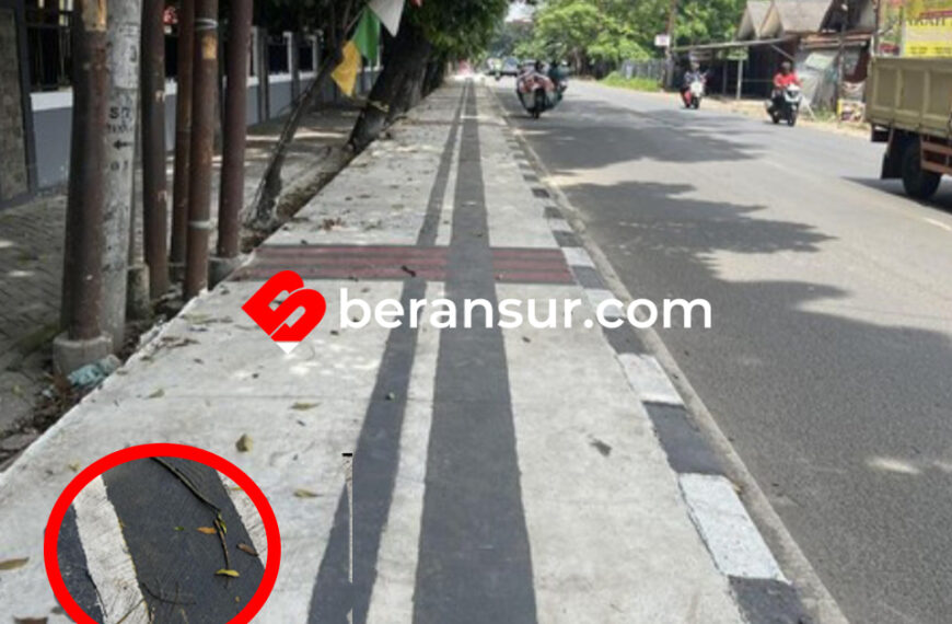 Polemik “Guiding Block” di Tangsel Dicat Kuning, Setelah Viral Berubah Menjadi Abu-abu