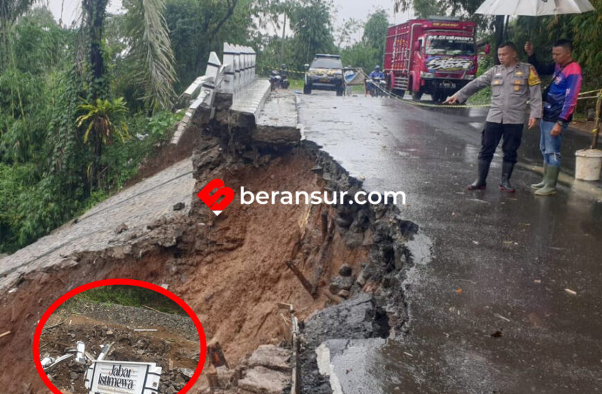 Sebulan diresmikan, Tembok Penahan Tanah “Jabar Istimewa” di Sukabumi Ambruk
