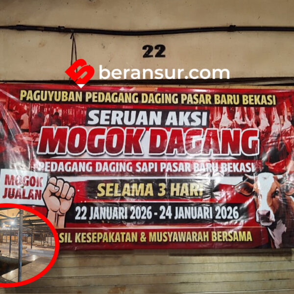 Ratusan Pedagang Sapi di Pasar Baru Bekasi Mogok Dagang, Berapa Harga Perkilonya?