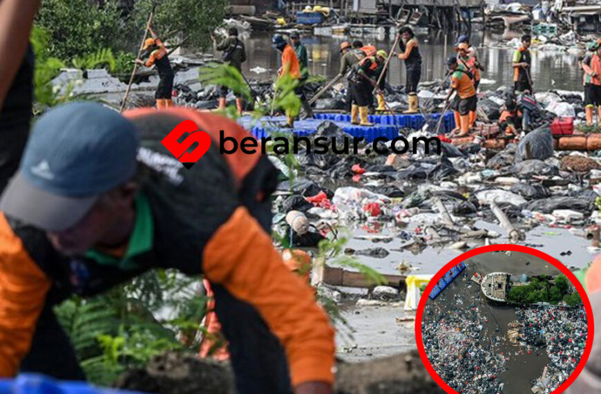 Sampah yang Menumpuk Dikawasan Muara Baru