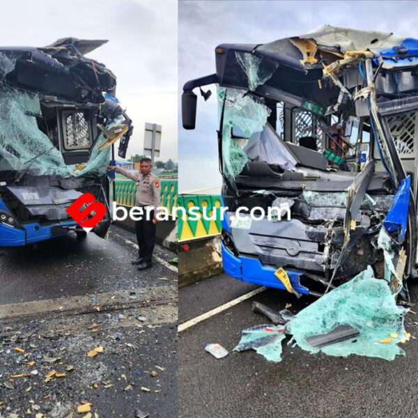 2 Bus TransJakarta ‘Adu Banteng’ di Cipulir Gegara Sopir Tertidur