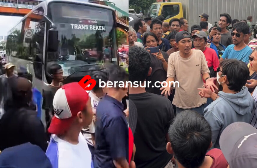 Demo Sopir Angkot, Memacetkan Ruas Jalan Ahmad Yani Kota Bekasi