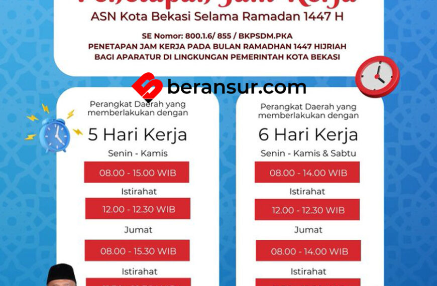 Sambut Ramadhan, Pemkot Bekasi Tetapkan Perubahan Jam Kerja ASN
