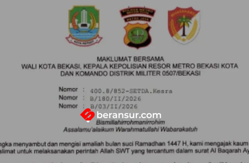 Maklumat Ramadhan di Kota Bekasi: Tempat Hiburan Malam Tutup Sampai Lebaran