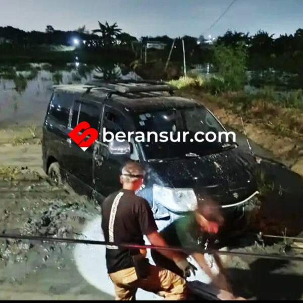 Bermula dari Tabrak Agya, Mobil APV Terjun ke Sawah di Babelan Bekasi