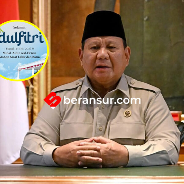 Ucapan Selamat Idul Fitri 1 Syawal 1447 H dari Presiden Republik Indonesia Prabowo Subianto
