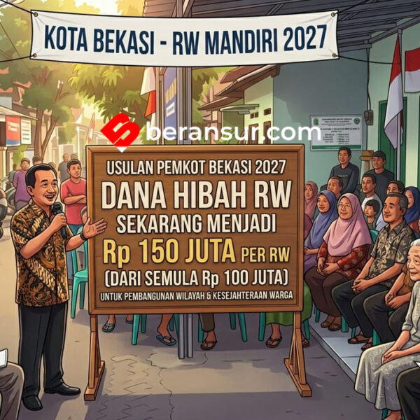 Dana Hibah Rp 100 Juta per RW Dinilai Kurang, Pemkot Bekasi Kaji Kenaikan Jadi Rp 150 Juta
