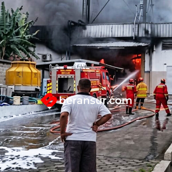Kebakaran Melanda Pabrik di Bojongmenteng Bekasi, Asap Hitam Membubung Tinggi