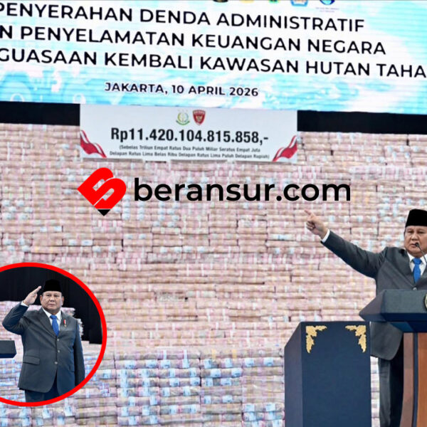 Presiden Prabowo Pimpin Penyerahan Hasil Penyelamatan Keuangan Negara RP 11,4 Triliun oleh Kejaksaan Agung ke Negara
