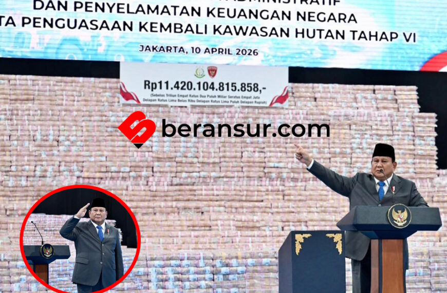 Presiden Prabowo Pimpin Penyerahan Hasil Penyelamatan Keuangan Negara RP 11,4 Triliun oleh Kejaksaan Agung ke Negara