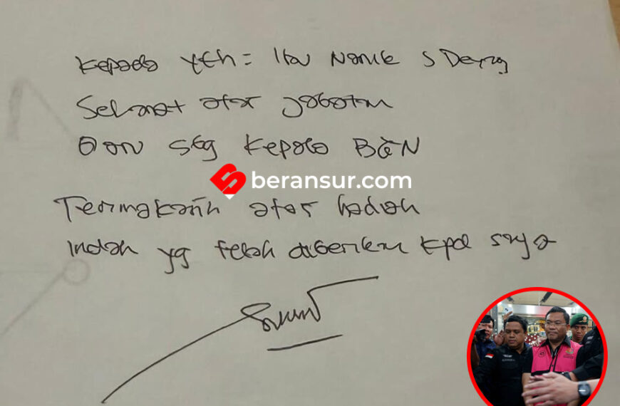 Sebelum Ditahan, Sony Sonjaya Sempat Tulis Surat untuk Kepala BGN yang Baru