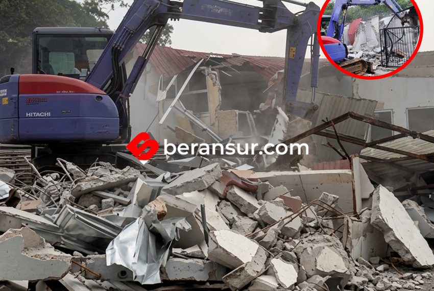 Bangunan Klaster Mewah di Lapas Cibinong Akhirnya Diratakan, Alat Berat Dikerahkan