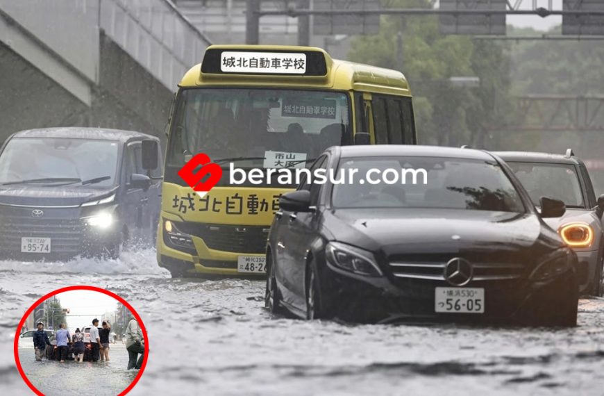 Hujan Ekstrem Lumpuhkan Nagoya Jepang Bak Tsunami, Mobil-mobil Hanyut