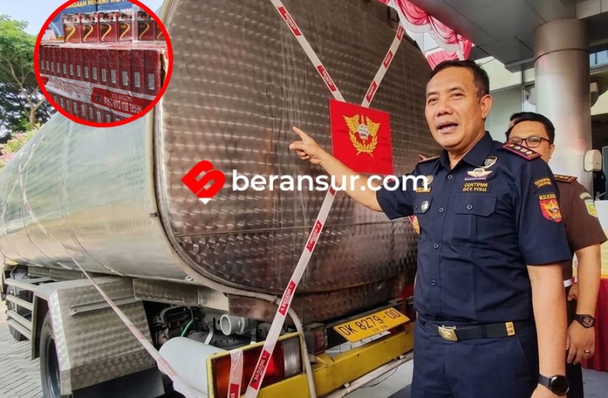 Truk Tangki Air Diisi Jutaan Batang Rokok Ilegal di Semarang